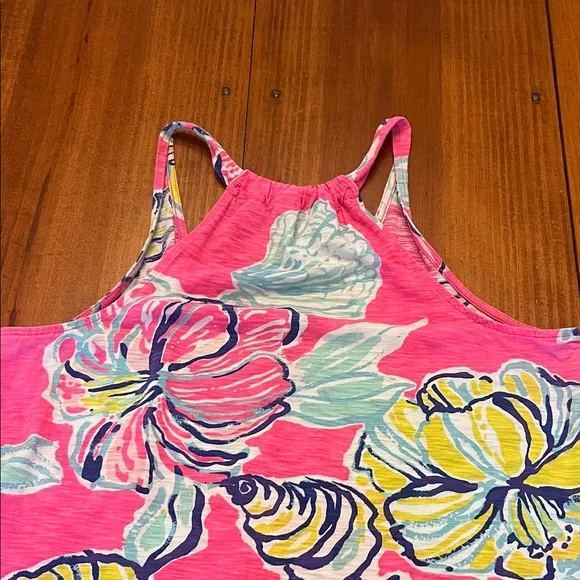 Lilly Pulitzer Vibrant Pink Floral Razorback Tank Top - Picture 4 of 6